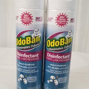 OdoBan Disinfectant Cotton Breeze Fabric & Air Freshener Eliminates odors 2 Cans